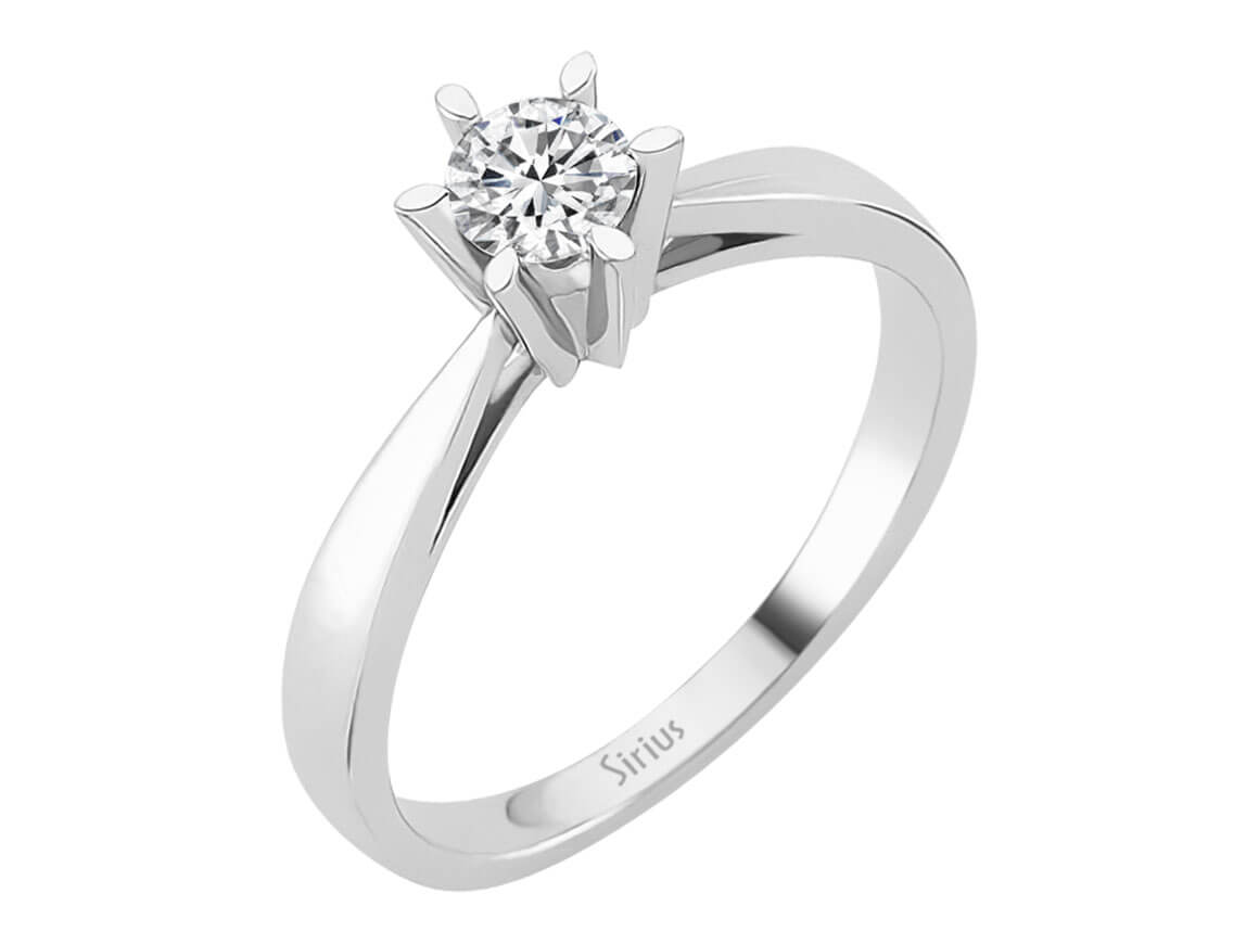 0,33 Karat Diamant Solitär Ring - handgefertigter Diamantschmuck aus Feingold | Sirius Diamant