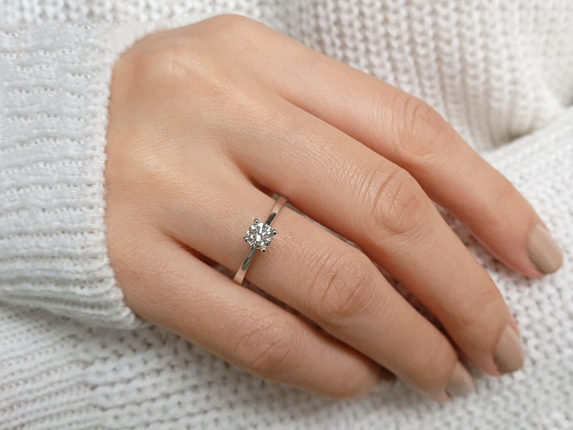 0.52 carat diamond solitaire ring
