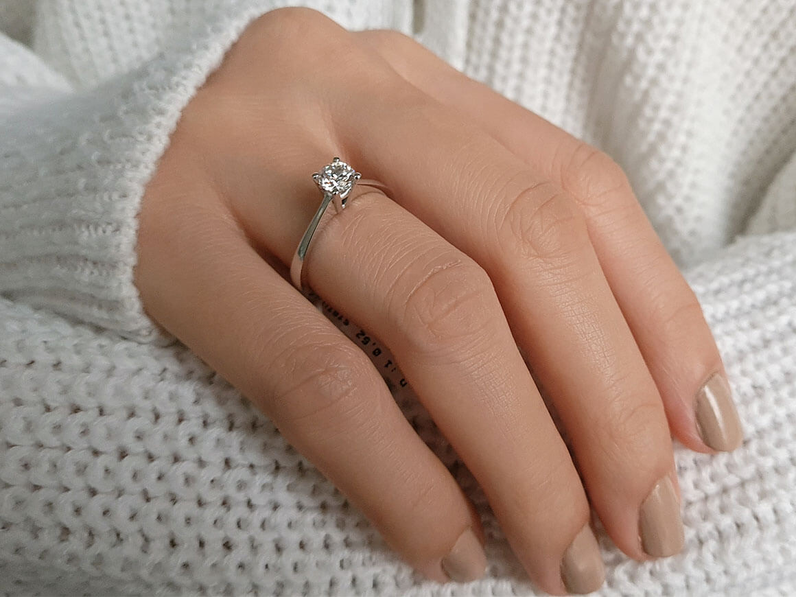 0.52 carat diamond solitaire ring