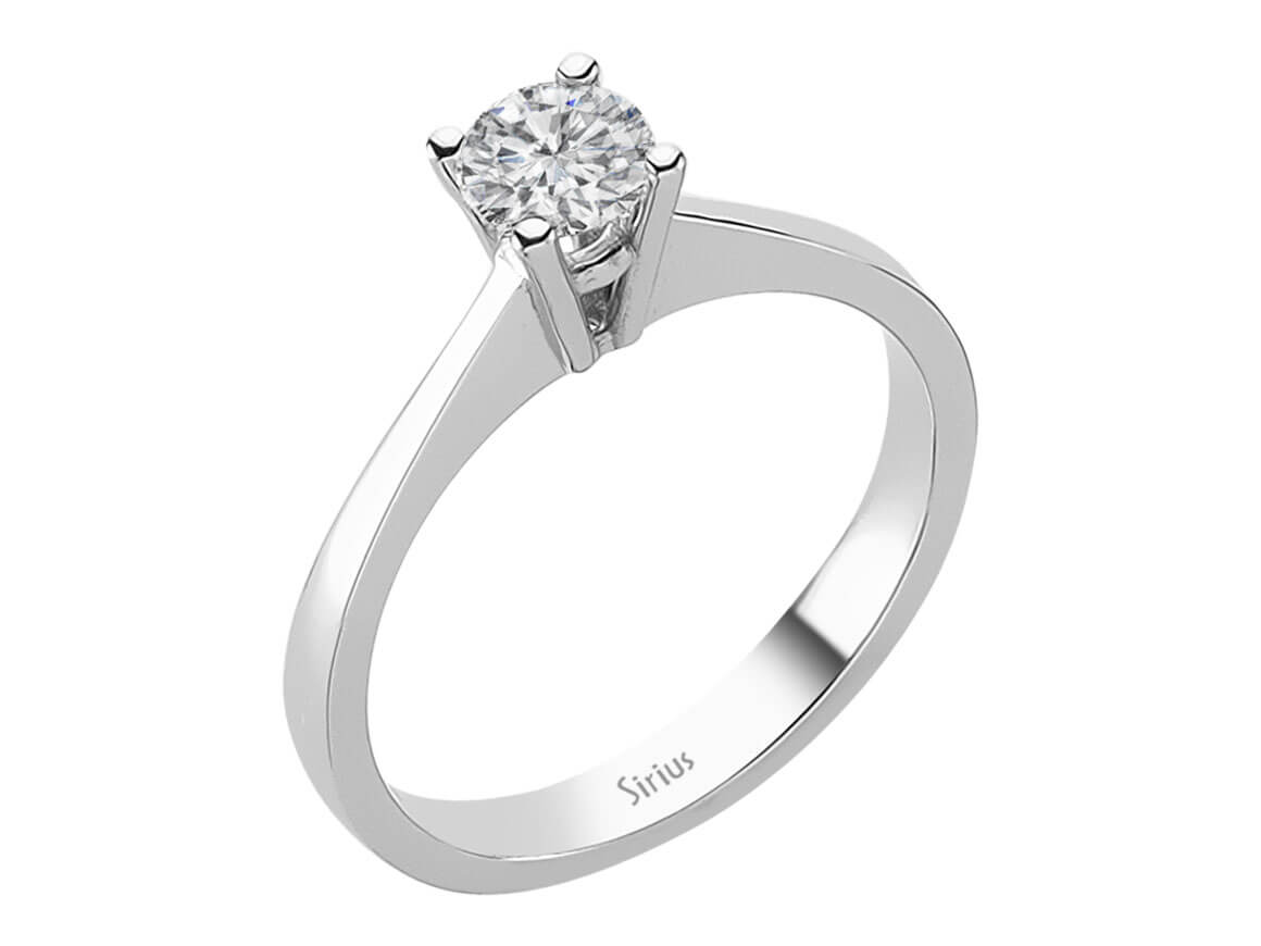0,52 Karat Diamant Solitär Ring - handgefertigter Diamantschmuck aus Feingold | Sirius Diamant