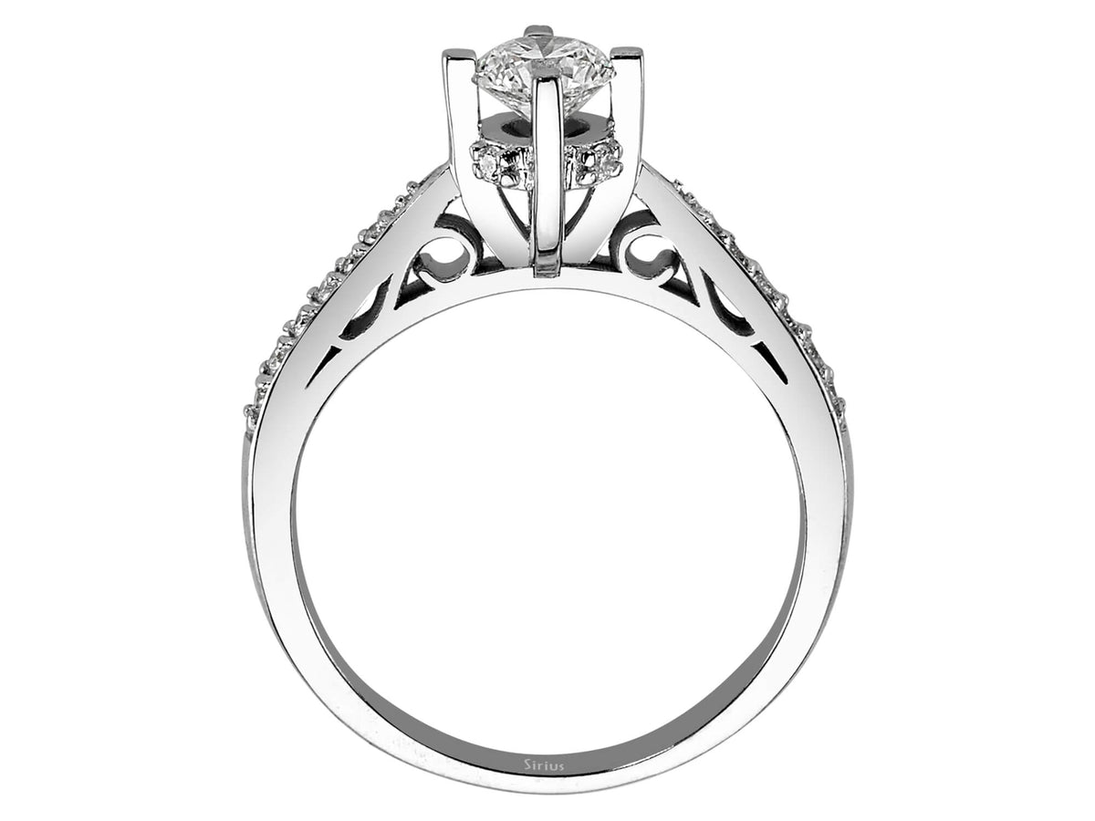 0,51 Gesamtkarat Diamant Solitär Ring - handgefertigter Diamantschmuck aus Feingold | Sirius Diamant