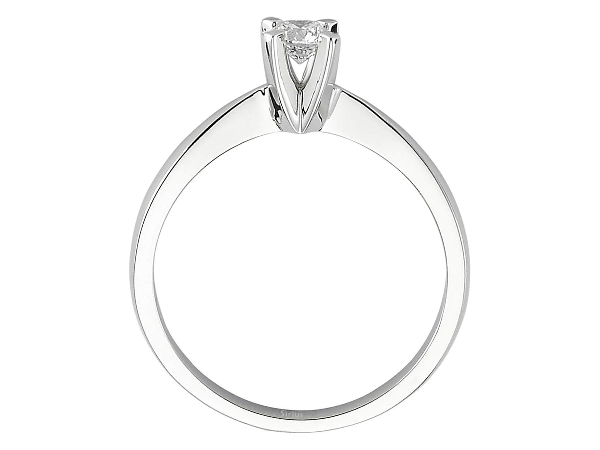 D Farbe 0,20 Carat Diamant Solitär Ring - handgefertigter Diamantschmuck aus Feingold | Sirius Diamant