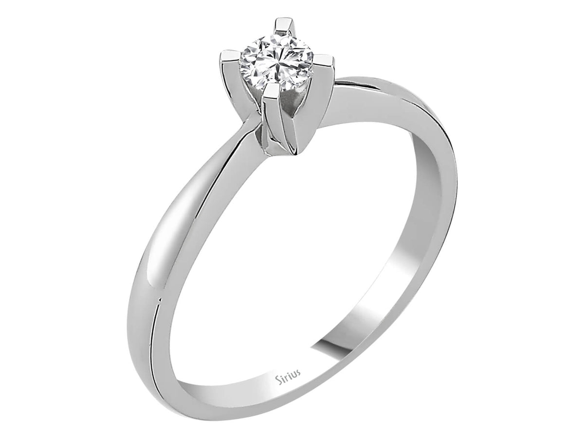 D Farbe 0,20 Carat Diamant Solitär Ring - handgefertigter Diamantschmuck aus Feingold | Sirius Diamant