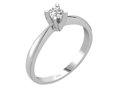D color 0.20 carat diamond solitaire ring