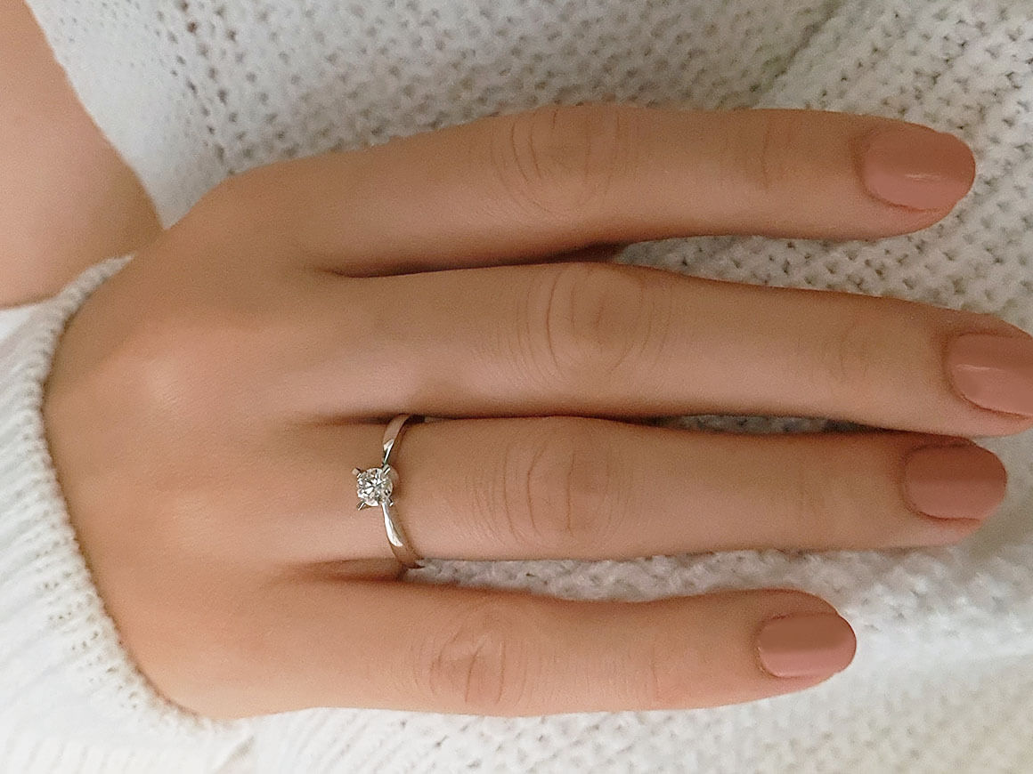0.32 carat diamond solitaire ring