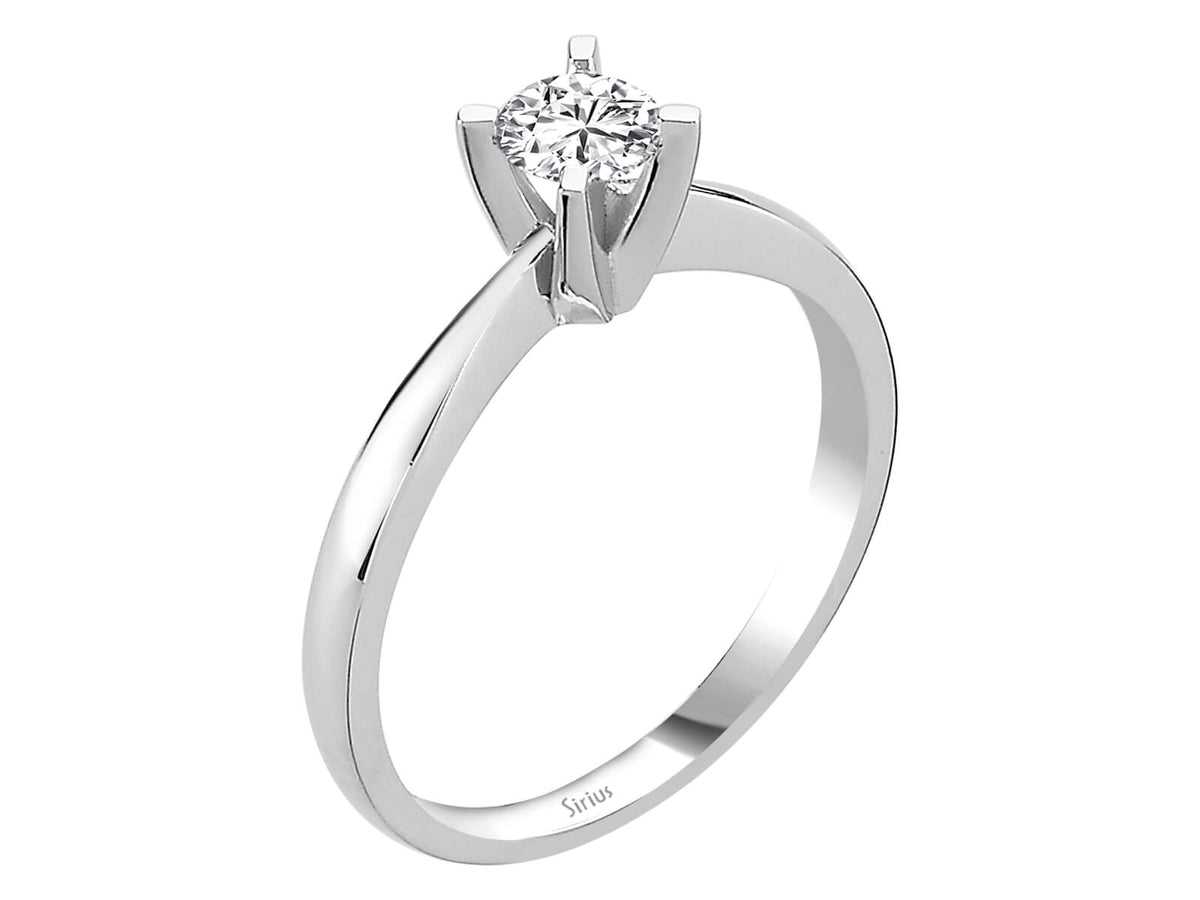 0,32 Carat Diamant Solitär Ring - handgefertigter Diamantschmuck aus Feingold | Sirius Diamant