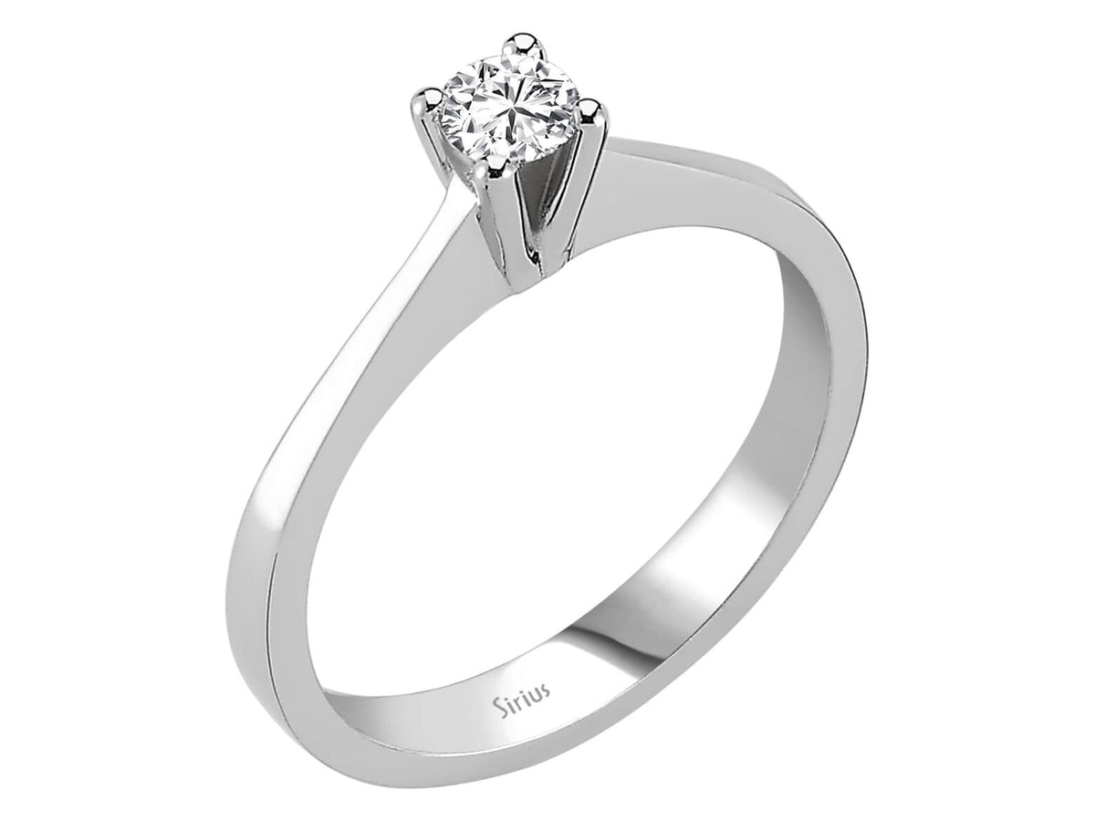 0,20 Carat Diamant Solitär Ring - handgefertigter Diamantschmuck aus Feingold | Sirius Diamant