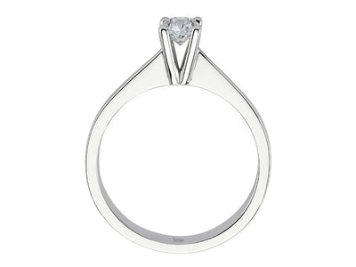 E Color 0.30 Carat Diamond Solitaire Ring