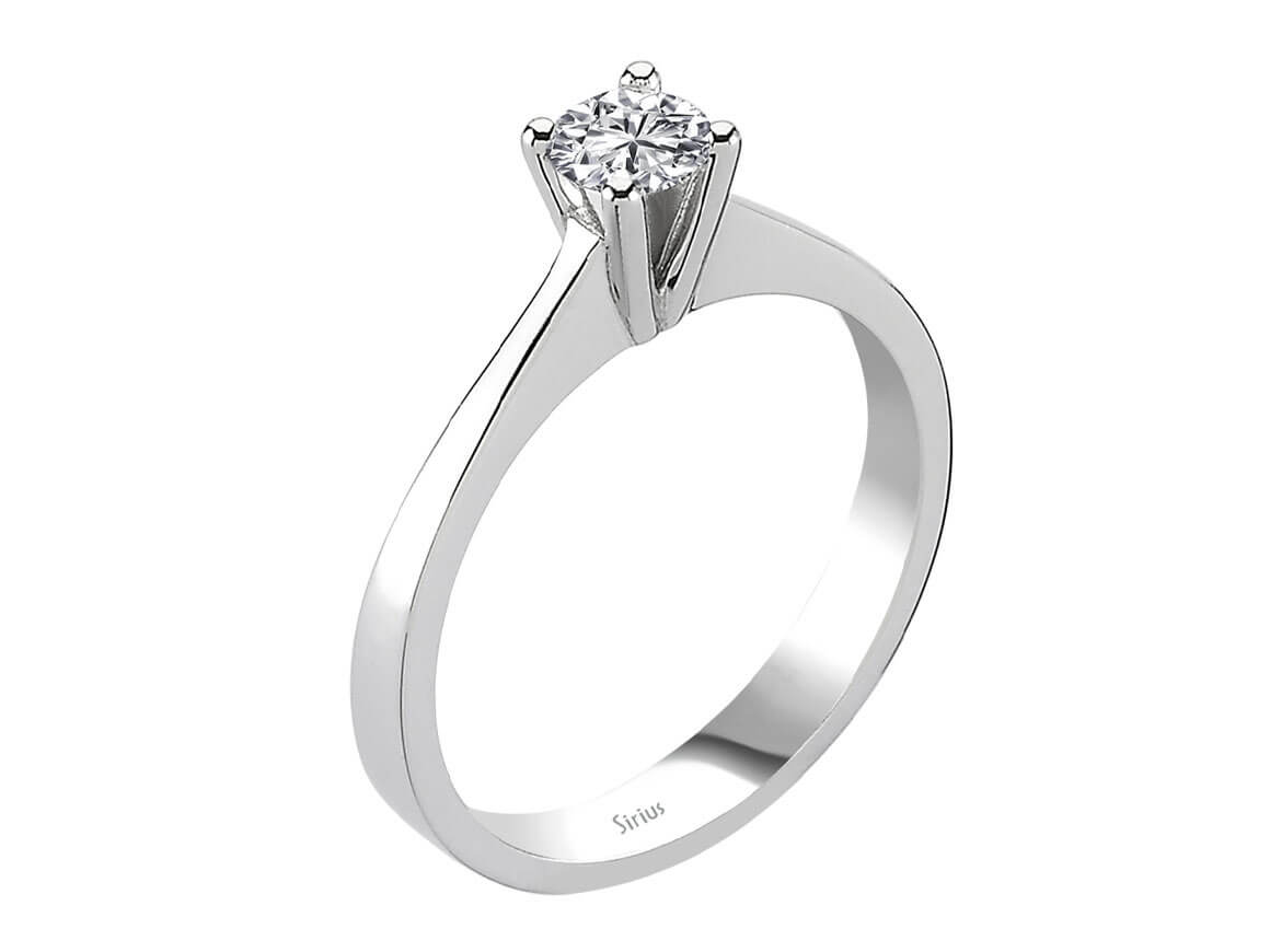 E Farbe 0,30 Carat Diamant Solitär Ring - handgefertigter Diamantschmuck aus Feingold | Sirius Diamant