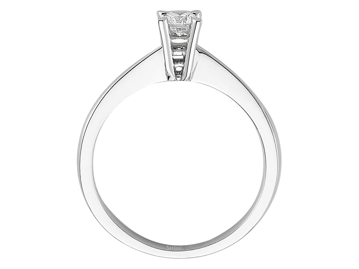 E Farbe 0,19 Carat Diamant Solitär Ring - handgefertigter Diamantschmuck aus Feingold | Sirius Diamant
