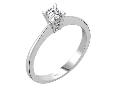 E Color 0.19 Carat Diamond Solitaire Ring