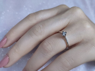 0.09 carat diamond solitaire ring