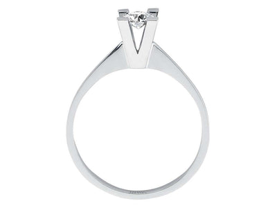 F color 0.20 carat diamond solitaire ring