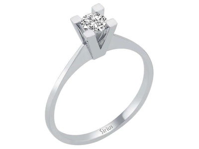 F color 0.20 carat diamond solitaire ring
