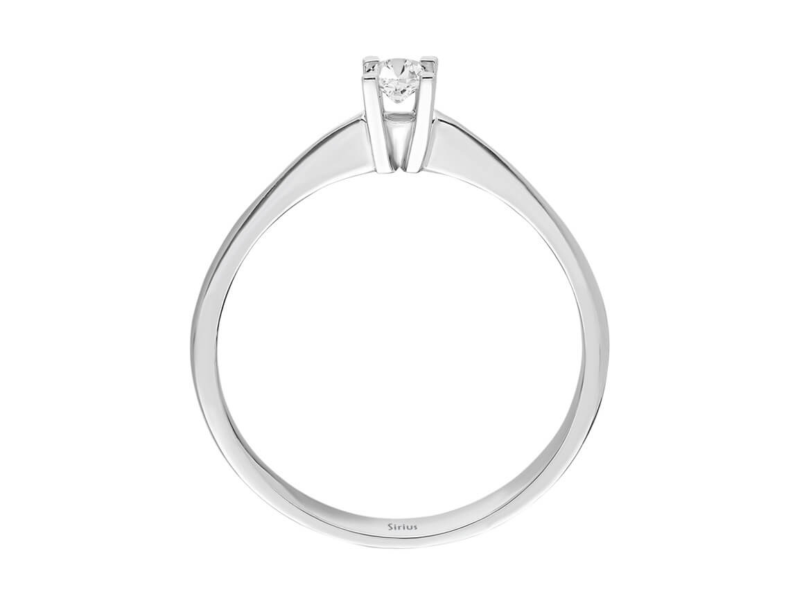 F Color 0.10 Carat Diamond Solitaire Ring
