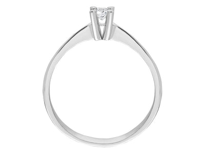 F Color 0.11 Carat Diamond Solitaire Ring