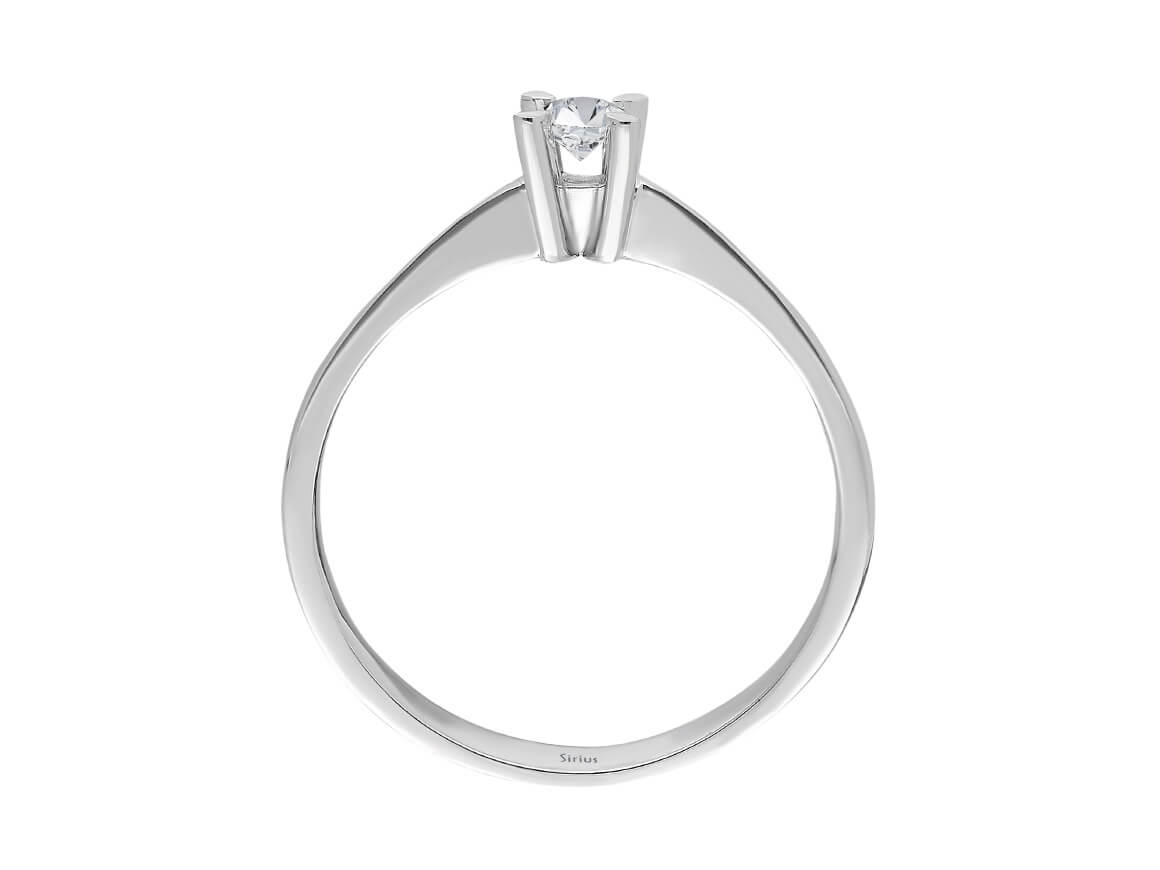 0,12 Carat Diamant Solitär Ring - handgefertigter Diamantschmuck aus Feingold | Sirius Diamant
