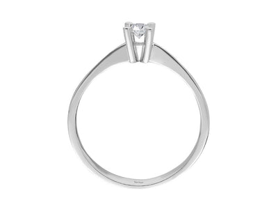Bague solitaire en diamant de 0,12 carat