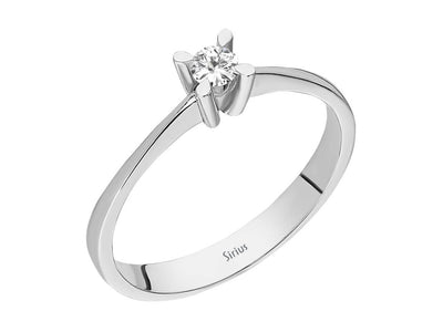 Bague solitaire en diamant de 0,12 carat