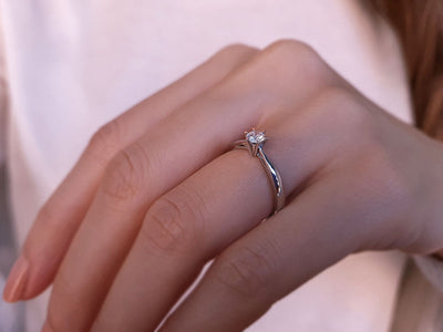 0.21 carat diamond solitaire ring