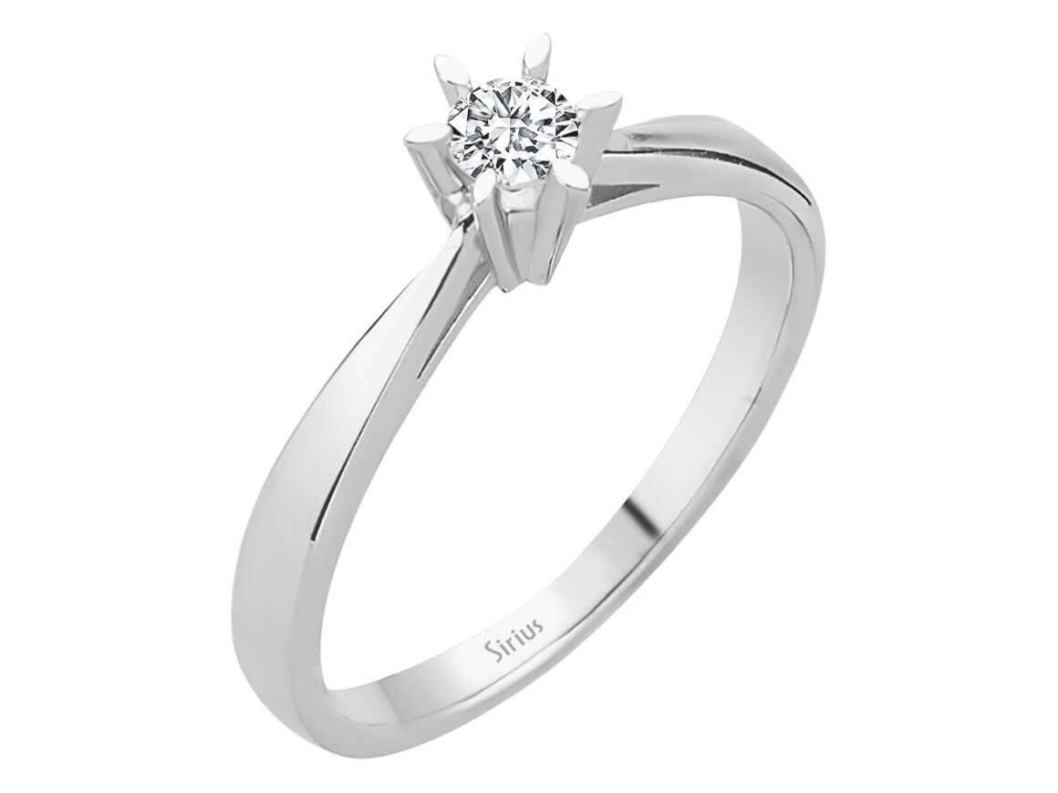 0,21 Carat Diamant Solitär Ring - handgefertigter Diamantschmuck aus Feingold | Sirius Diamant