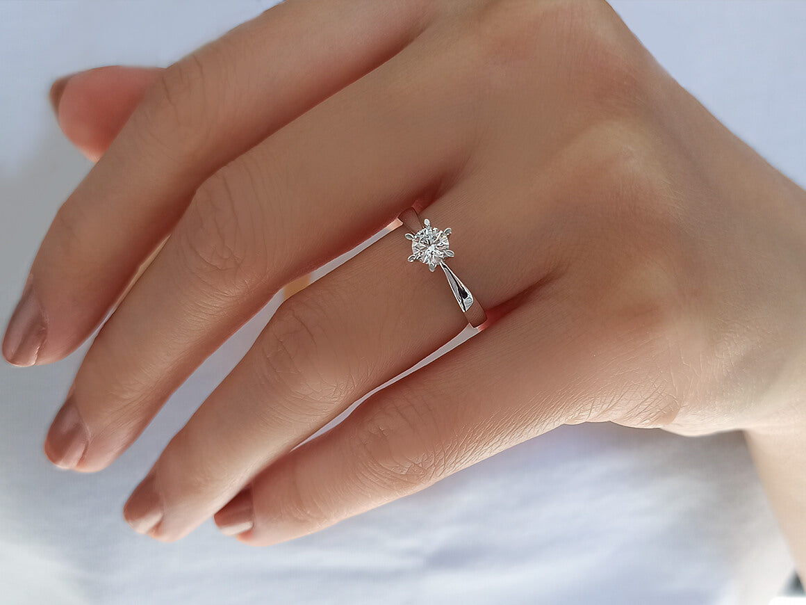 Bague solitaire en diamant de 0,40 carat
