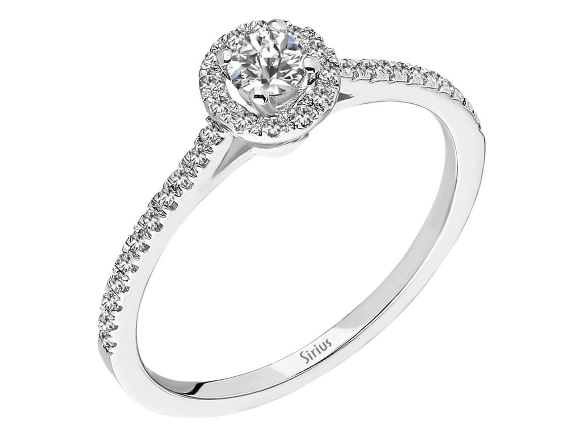 F Farbe 0,25 Carat Diamant Solitär Ring - handgefertigter Diamantschmuck aus Feingold | Sirius Diamant
