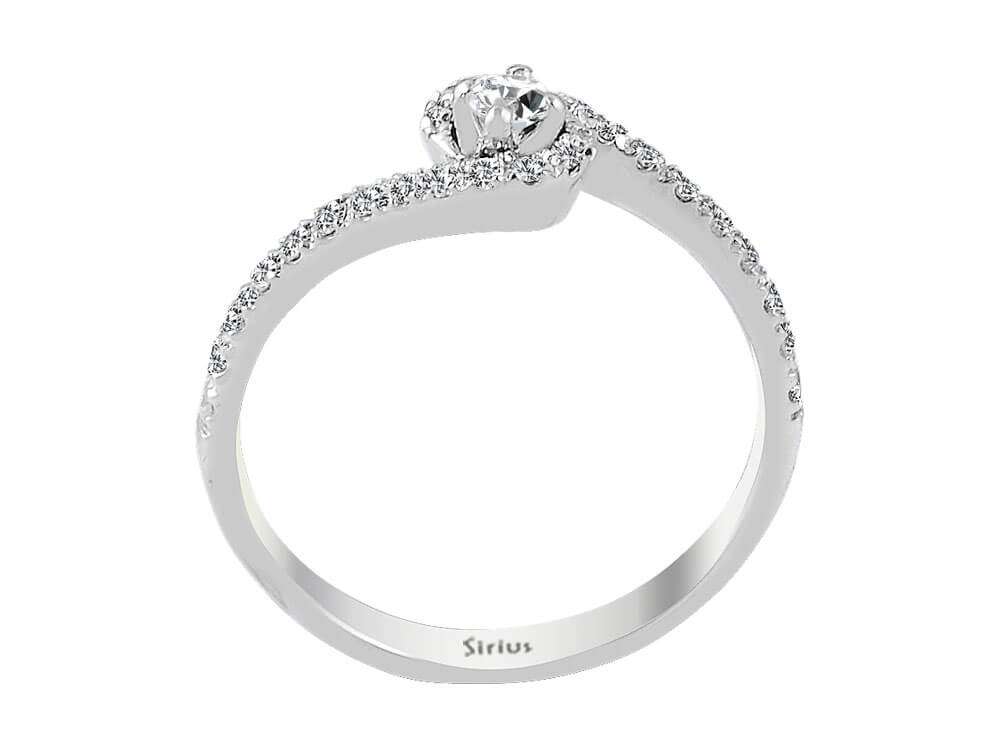 F Farbe 0,35 Carat Diamant Solitär Ring - handgefertigter Diamantschmuck aus Feingold | Sirius Diamant