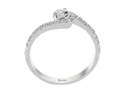 F Color 0.35 Carat Diamond Solitaire Ring