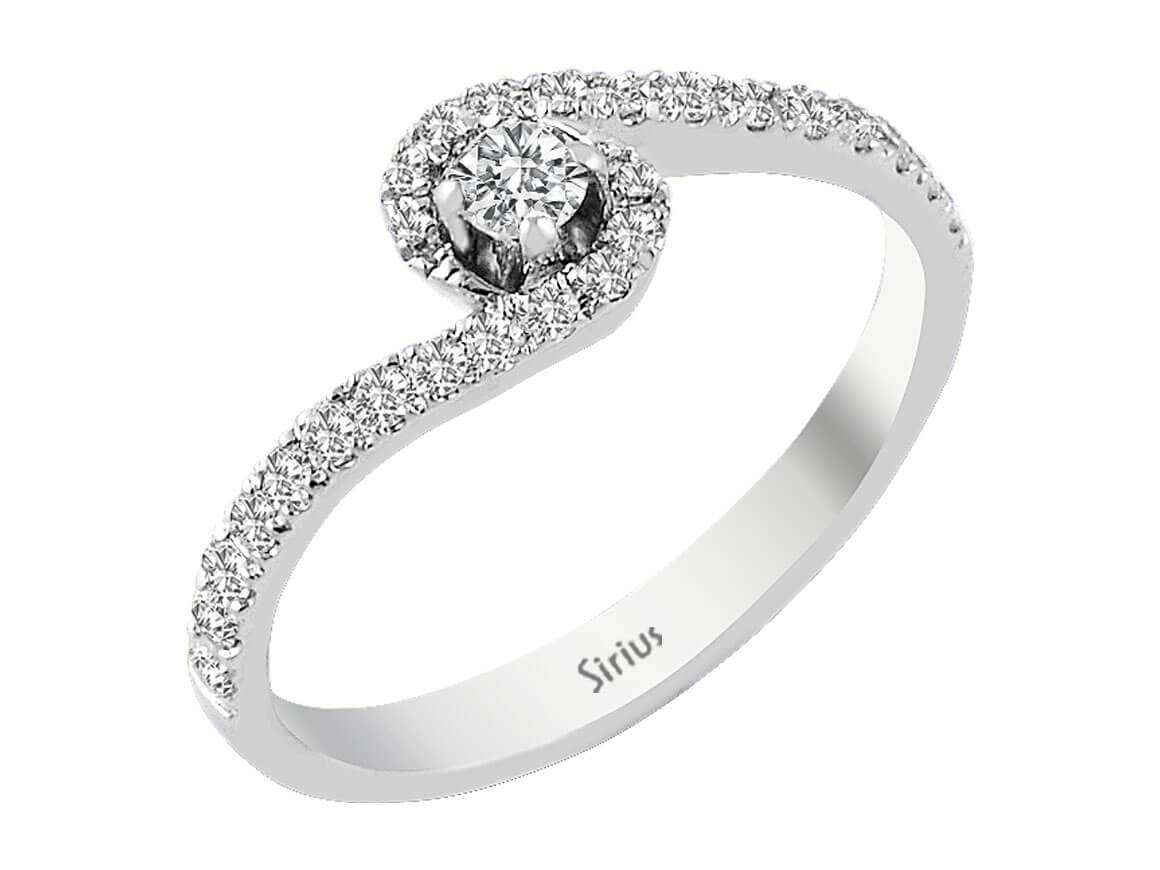 F Farbe 0,35 Carat Diamant Solitär Ring - handgefertigter Diamantschmuck aus Feingold | Sirius Diamant
