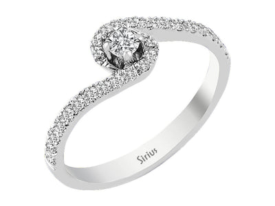 F Color 0.35 Carat Diamond Solitaire Ring