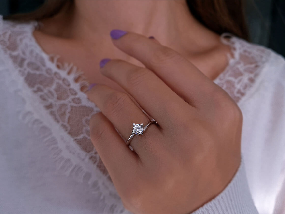 G Color 0.50 Carat Diamond Solitaire Ring