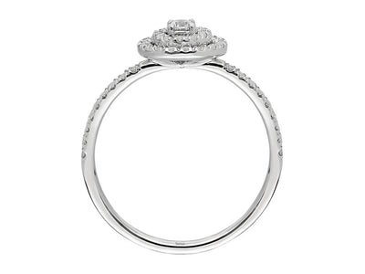 0.43 ct diamond solitaire ring in 14 K white gold