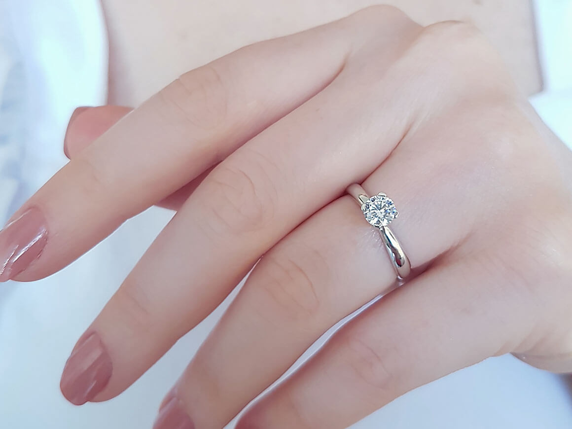 Bague solitaire en diamant de 0,50 carat