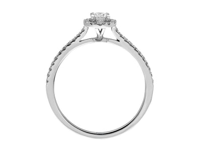 Total 0.42 carat diamond solitaire ring