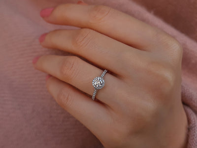 1.08 total carat diamond solitaire ring