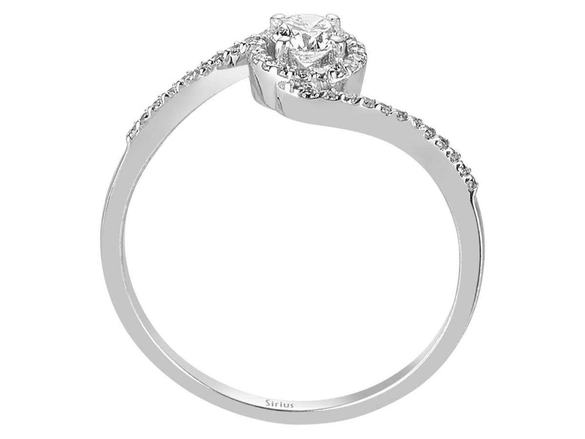 0,37 Gesamtkarat Diamant Solitär Ring - handgefertigter Diamantschmuck aus Feingold | Sirius Diamant