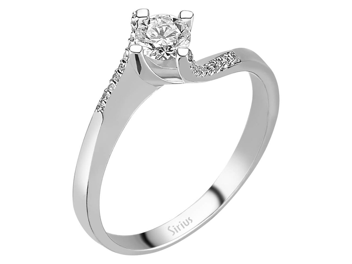 0,34 Gesamtkarat Diamant Solitär Ring - handgefertigter Diamantschmuck aus Feingold | Sirius Diamant