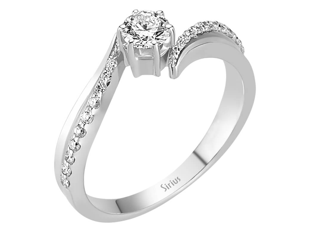 0,45 Gesamtkarat Diamant Solitär Ring - handgefertigter Diamantschmuck aus Feingold | Sirius Diamant