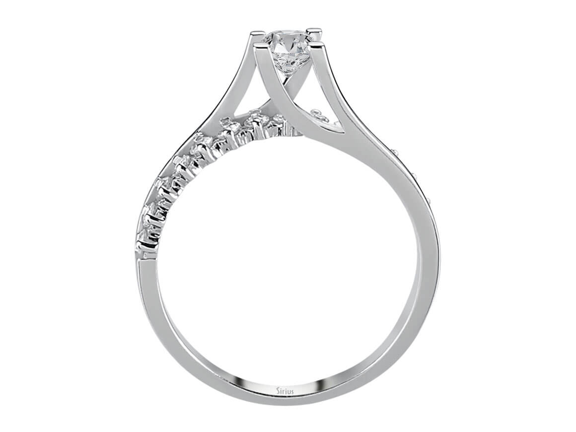 0,58 Gesamtkarat Diamant Solitär Ring - handgefertigter Diamantschmuck aus Feingold | Sirius Diamant