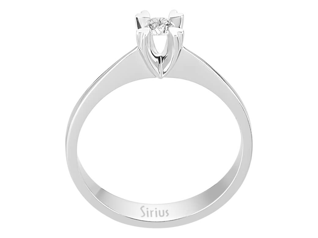 0,11 Karat Diamant Solitär Ring - handgefertigter Diamantschmuck aus Feingold | Sirius Diamant