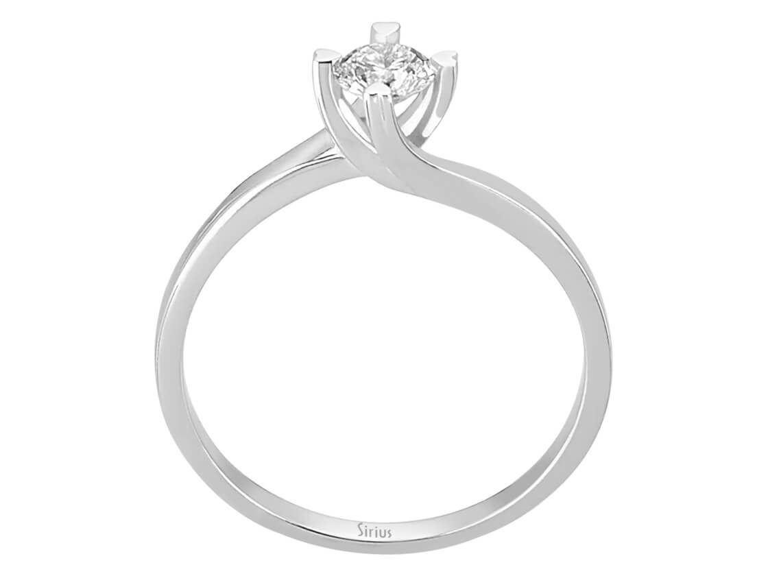 0,34 Karat Diamant Solitär Ring - handgefertigter Diamantschmuck aus Feingold | Sirius Diamant