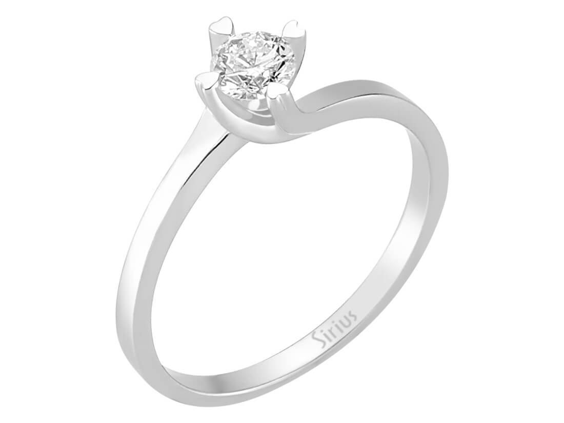 0,34 Karat Diamant Solitär Ring - handgefertigter Diamantschmuck aus Feingold | Sirius Diamant
