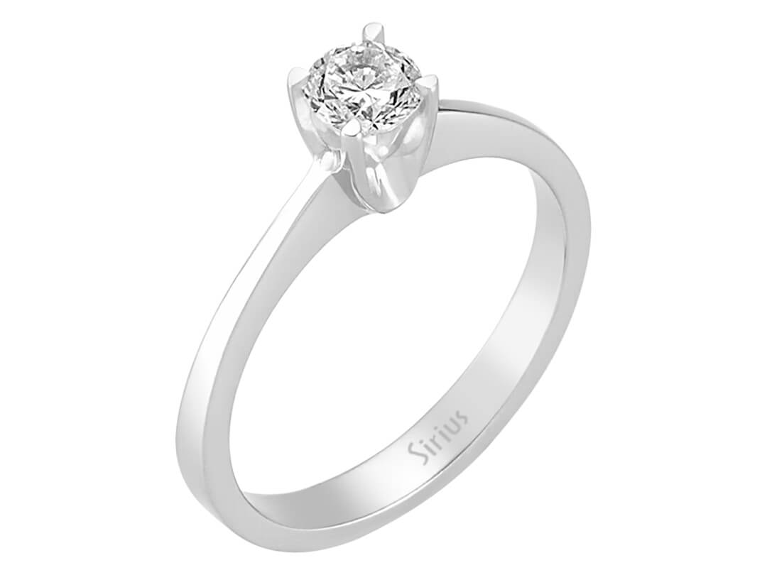 0,38 Karat Diamant Solitär Ring - handgefertigter Diamantschmuck aus Feingold | Sirius Diamant