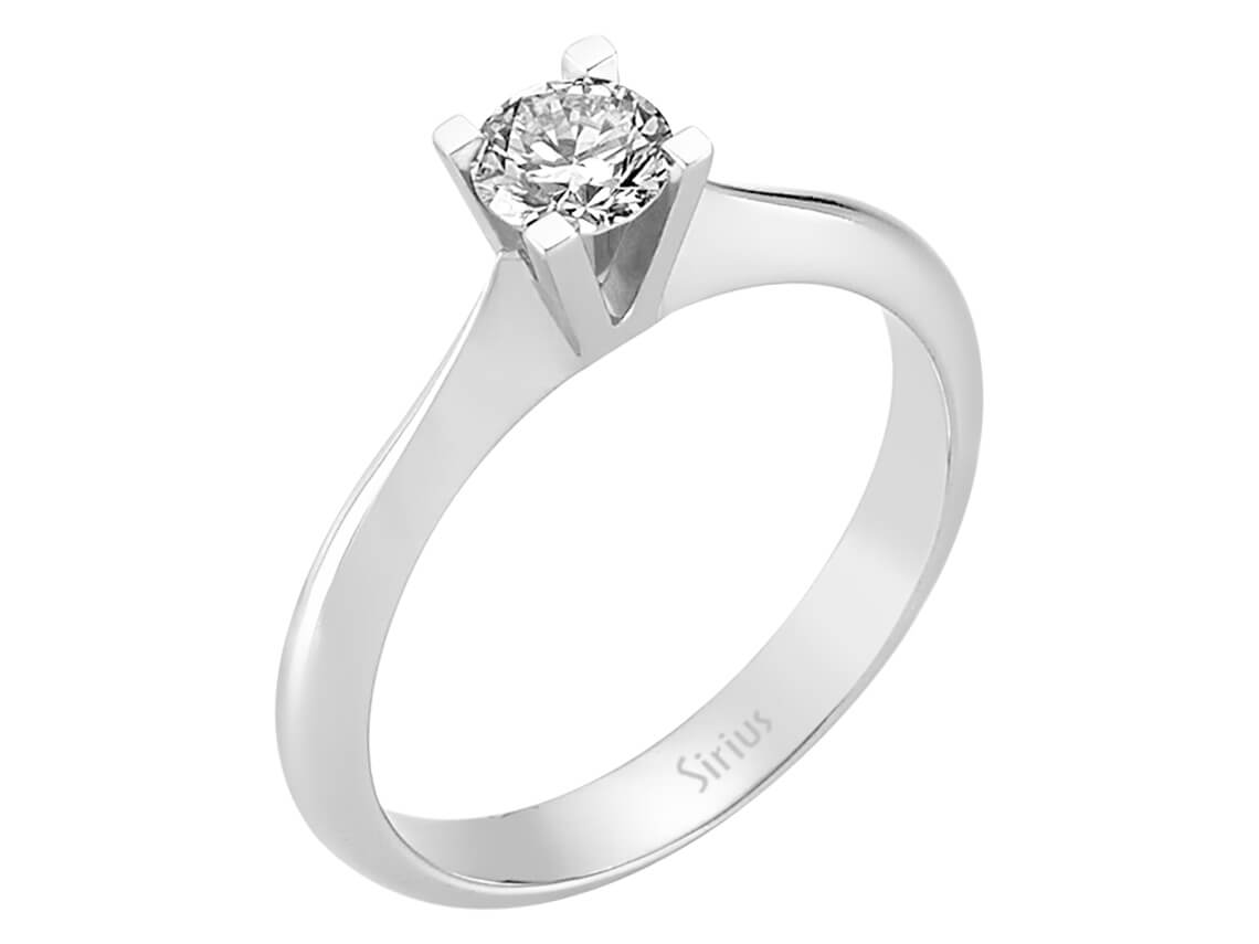 0,44 Karat Diamant Solitär Ring - handgefertigter Diamantschmuck aus Feingold | Sirius Diamant