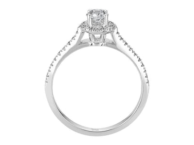 total 0.50 carat diamond solitaire ring