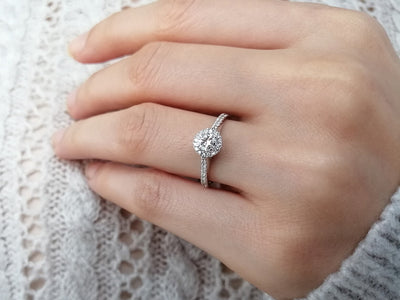 total 0.50 carat diamond solitaire ring