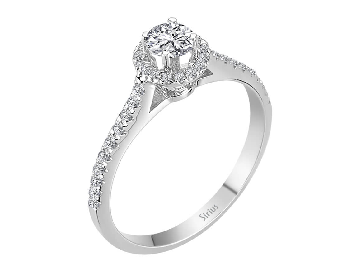 insgesamt 0,50 Karat Diamant Solitär Ring - handgefertigter Diamantschmuck aus Feingold | Sirius Diamant