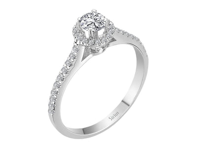 total 0.50 carat diamond solitaire ring