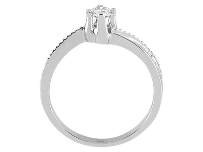 Bague solitaire en diamant de 0,17 carat